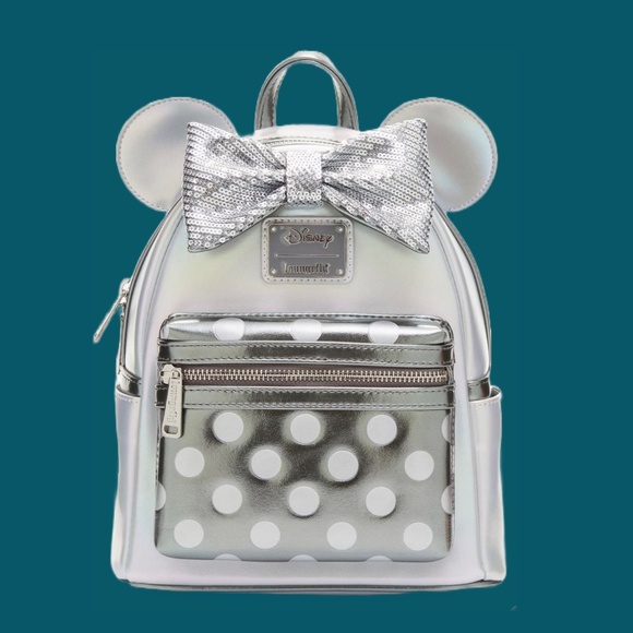 Loungefly Disney100 Minnie Mouse Platinum Mini Backpack‎ main image 4